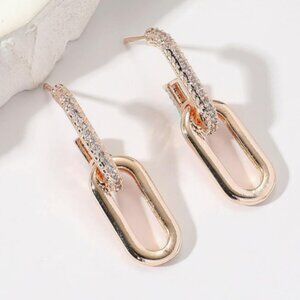 Women's Earrings Double Button Earrings